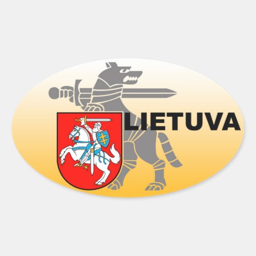 Lithuania Defense Ministry Sticker Oval Sticker