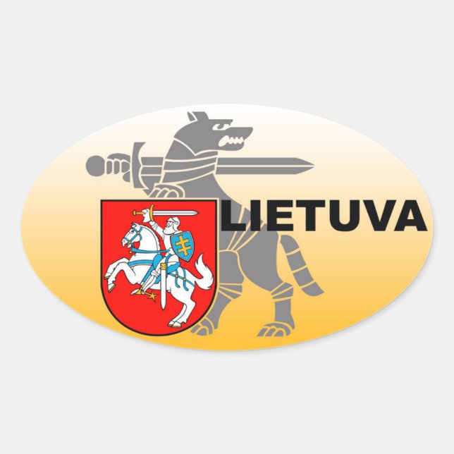 Lithuania Defense Ministry Sticker! Oval Sticker (Front)