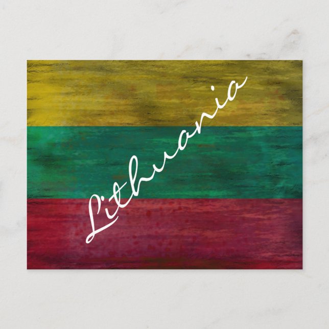 Lithuania distressed Lithuanian flag Postcard (Front)