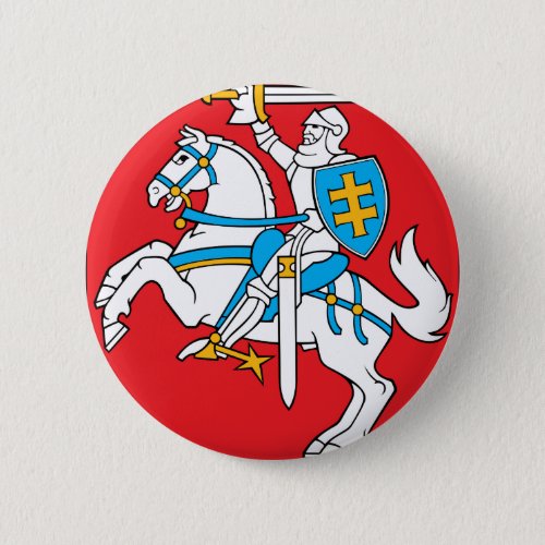 Lithuania Emblem _ Coat of arms _ Lietuvos Herbas Button