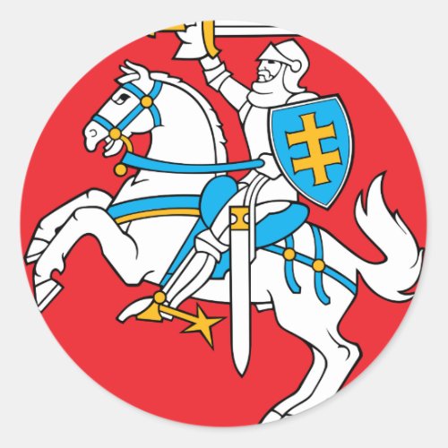 Lithuania Emblem _ Coat of arms _ Lietuvos Herbas Classic Round Sticker