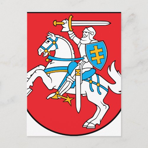 Lithuania Emblem _ Coat of arms _ Lietuvos Herbas Postcard