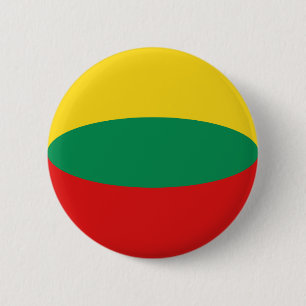 Lithuania Fisheye Flag Button