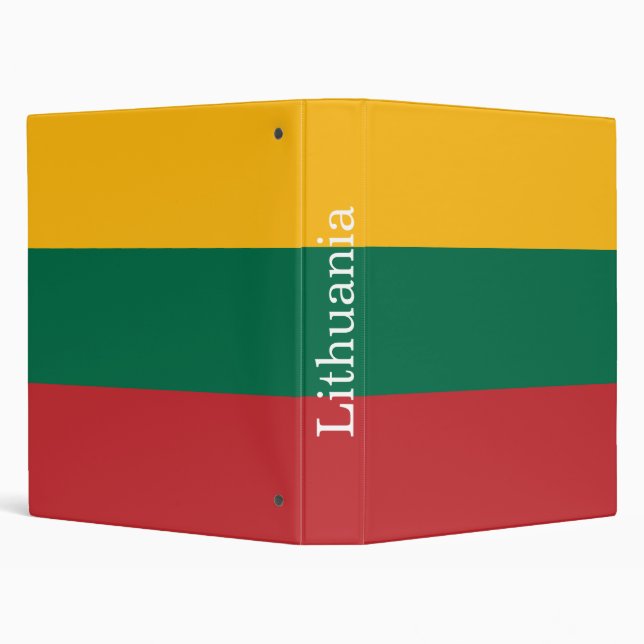 Lithuania Flag 3 Ring Binder (Background)