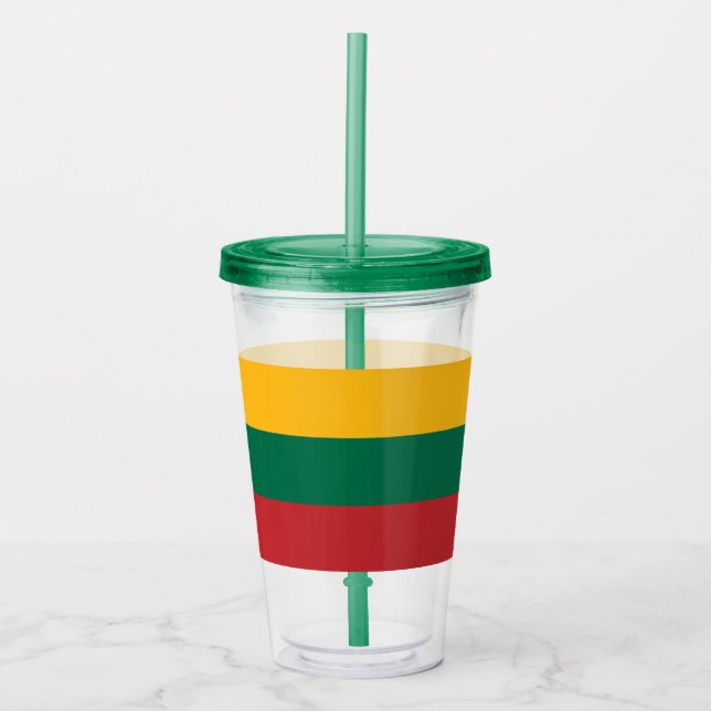 Lithuania flag acrylic tumbler (Front)