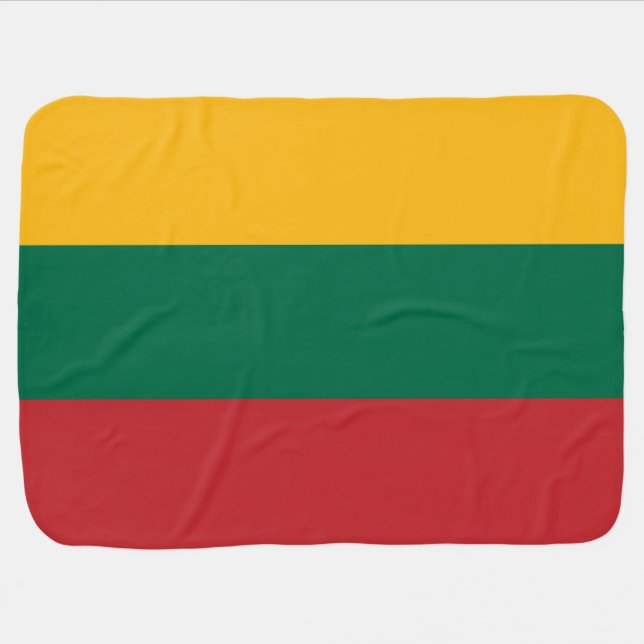 Lithuania Flag Baby Blanket (Horizontal)