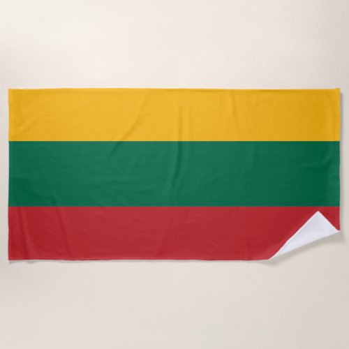 Lithuania Flag Beach Towel