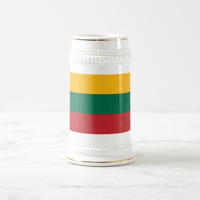 Lithuania Flag Beer Stein (Center)