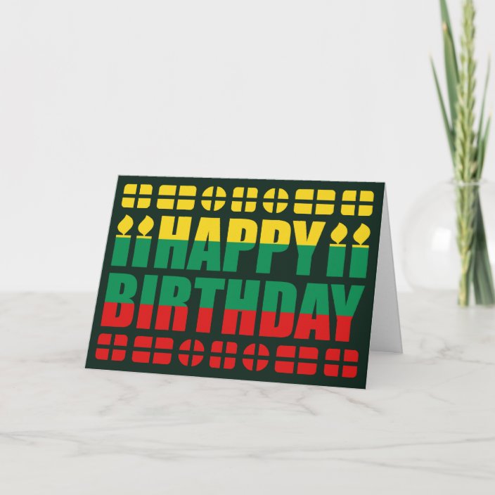 Lithuania Flag Birthday Card Zazzle Com