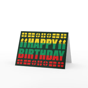 Lithuania Flag Birthday Card