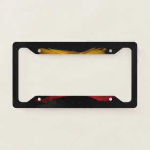 Lithuania flag brush stroke, national flag license plate frame