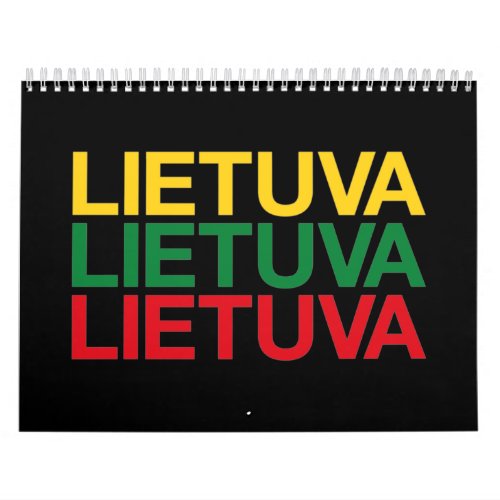 LITHUANIA Flag Calendar