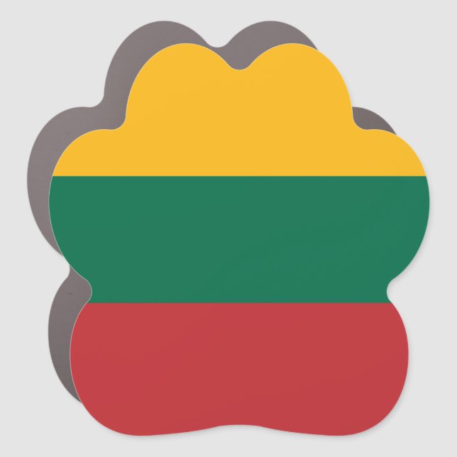 Lithuania flag car magnet (Front)