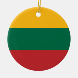 Lithuania flag ceramic ornament