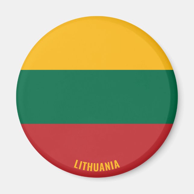 Lithuania Flag Charming Patriotic Magnet (Front)