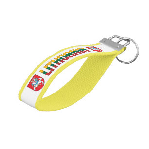 Lithuania Flag Charming Patriotic Wrist Keychain