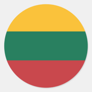 Lithuania Flag Classic Round Sticker