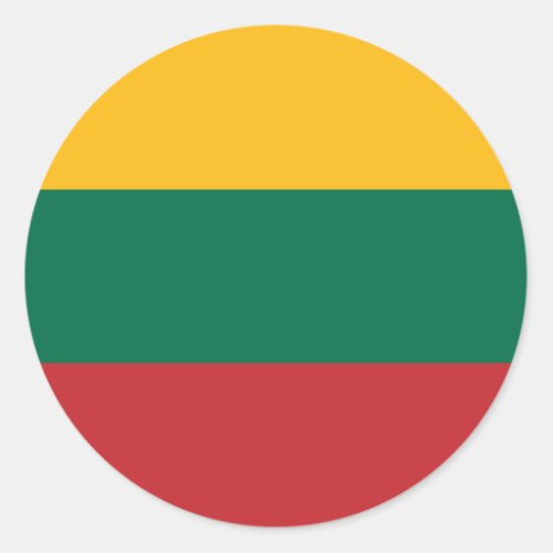 Lithuania Flag Classic Round Sticker