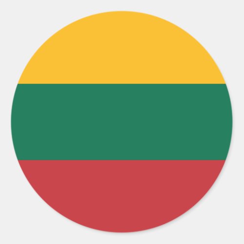 Lithuania Flag Classic Round Sticker