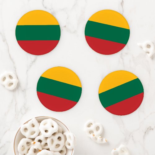 Lithuania flag coaster set