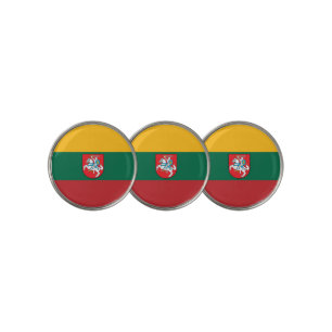 Lithuania flag-coat of arms golf ball marker