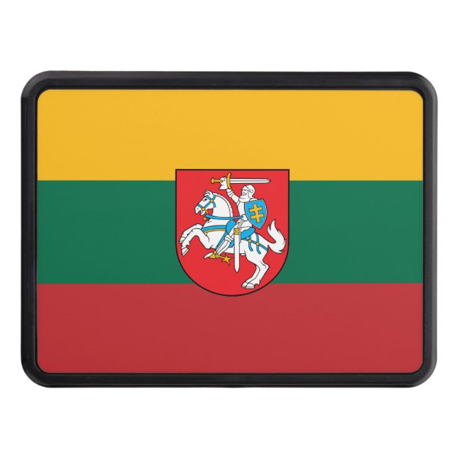 Lithuania flag-coat of arms   hitch cover (Front)
