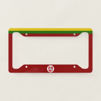Lithuania Flag-coat Of Arms License Plate Frame by Pir1900 at Zazzle