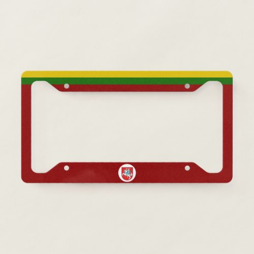 Lithuania flag_coat of arms license plate frame