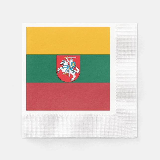 Lithuania flag-coat of arms napkins (Front)