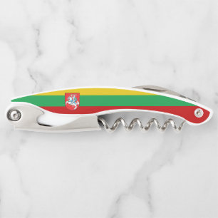 Lithuania flag-coat of arms waiter's corkscrew