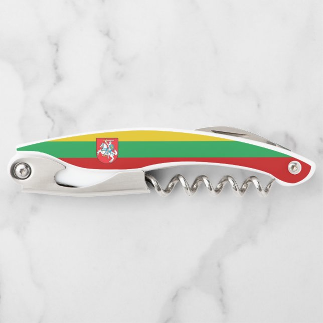 Lithuania flag-coat of arms waiter's corkscrew (Front)