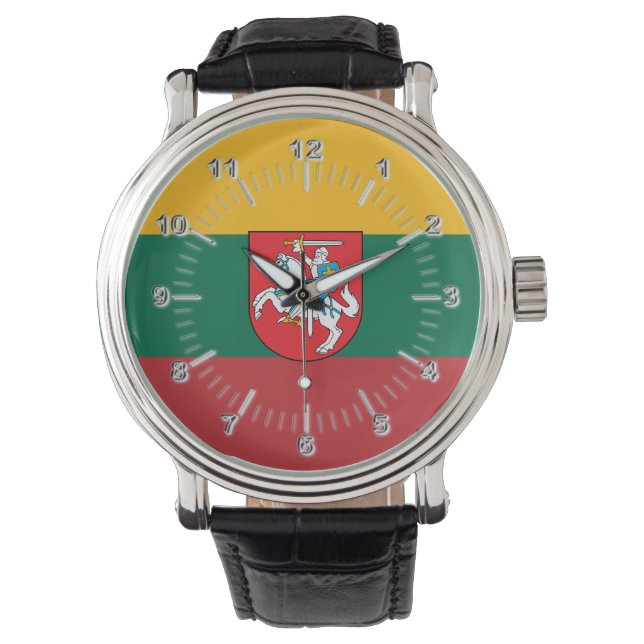 Lithuania flag-coat of arms        watch (Front)
