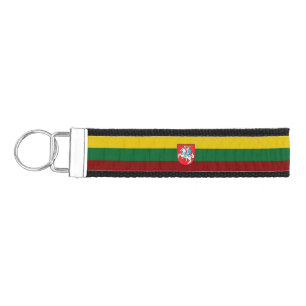 Lithuania flag-coat of arms        wrist keychain