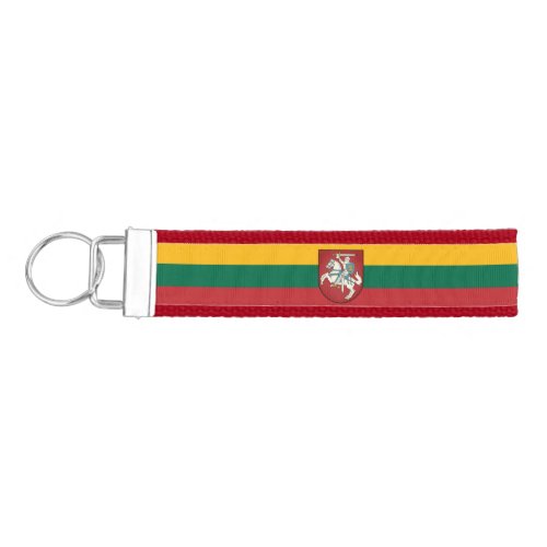 Lithuania flag coat of arms wrist keychain