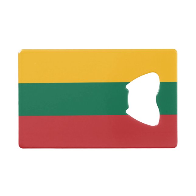 Lithuania Flag Credit Card Bottle Opener (Front (Horizontal))