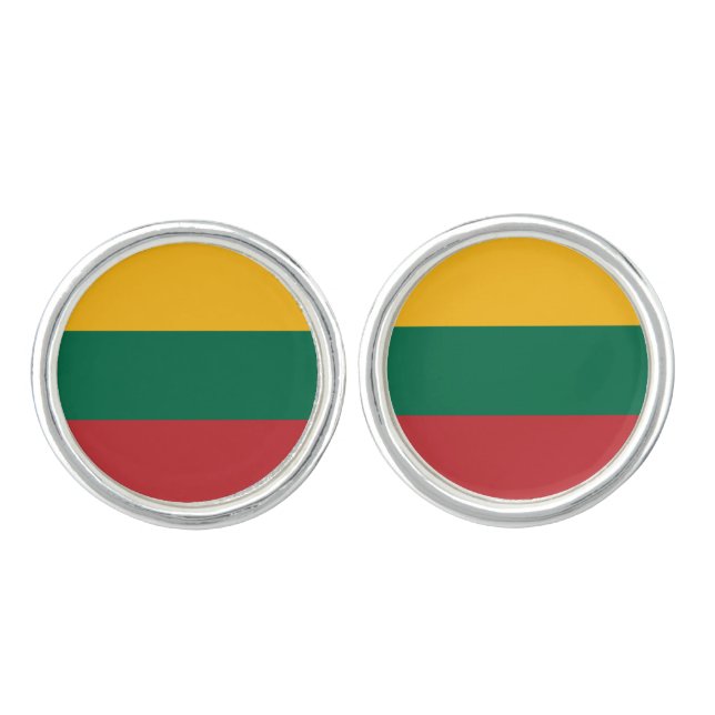 Lithuania Flag Cufflinks (Front)