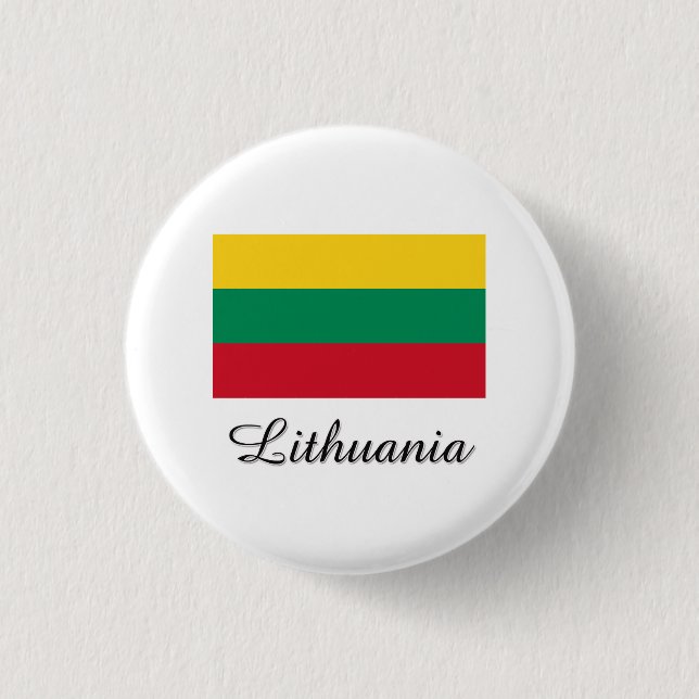 Lithuania Flag Design Pinback Button (Front)