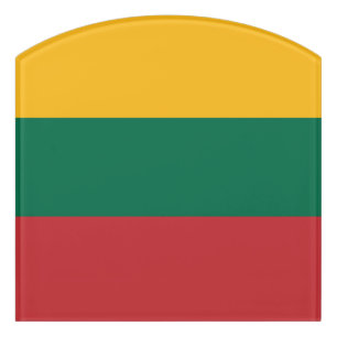 Lithuania flag door sign