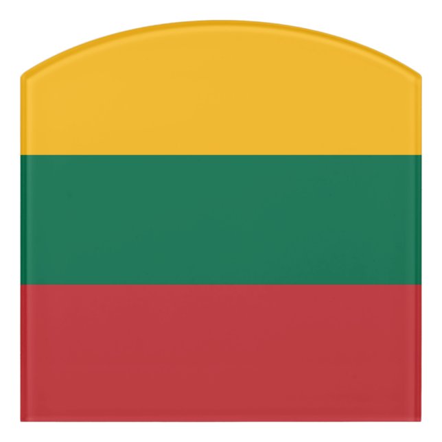 Lithuania flag door sign (Contour Front)