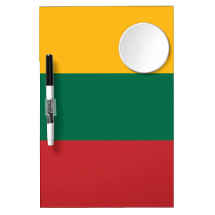 Lithuania flag dry erase board with mirror