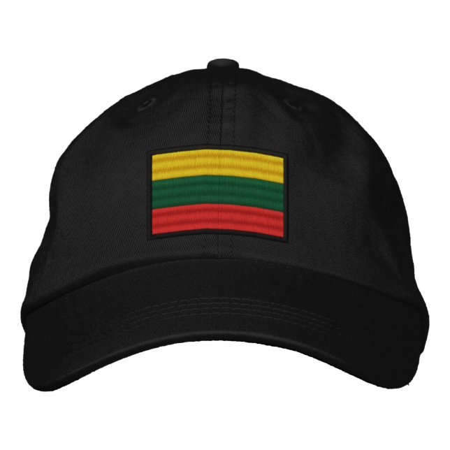 Lithuania Flag Embroidered Baseball Hat (Front)