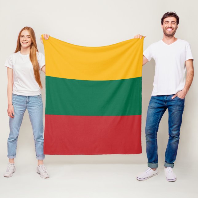 Lithuania flag fleece blanket (In Situ)