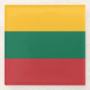 Lithuania Flag Glass Coaster