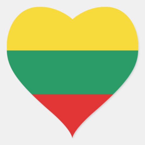 Lithuania Flag Heart Sticker