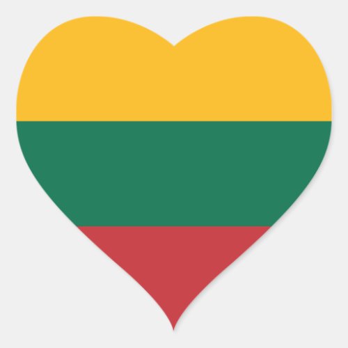 Lithuania Flag Heart Sticker