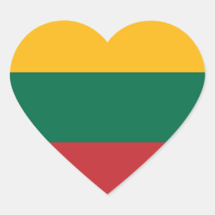 Lithuania Flag Heart Sticker