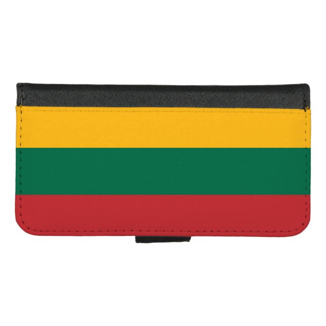 Lithuania Flag iPhone Wallet Case (Front (Horizontal))