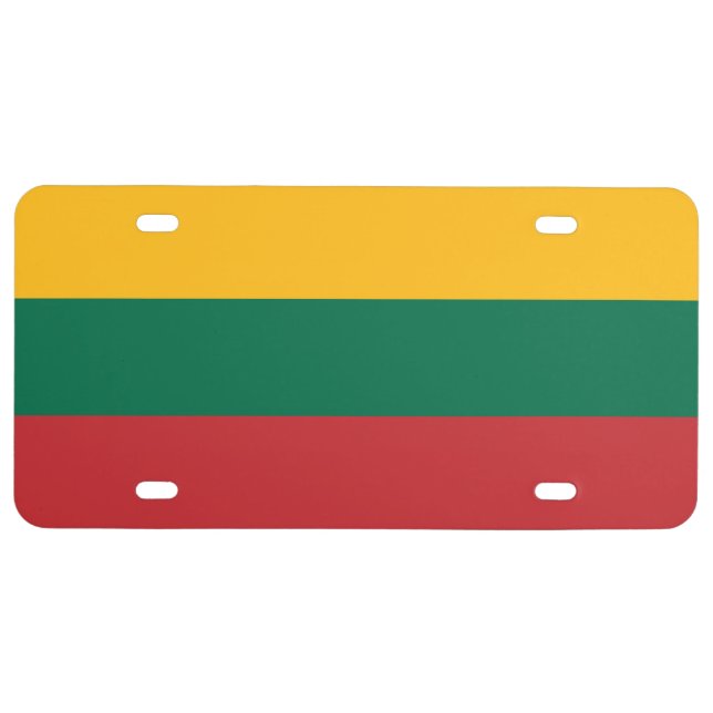 Lithuania Flag License Plate (Front)