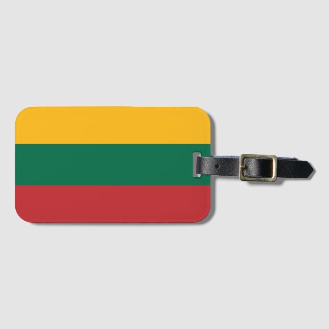 Lithuania Flag Luggage Tag (Front Horizontal)