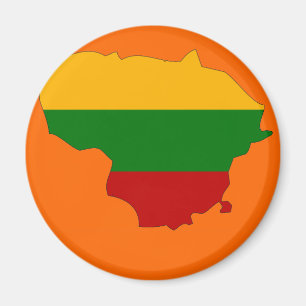 Lithuania flag map magnet
